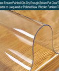 14x24 Inch Clear PVC Desk Blotter Mat Waterproof Table Protector Pad With Transparent Topper No Mess Easy Clean For Office Dining Room End Tables Glass And Wood Surfaces
