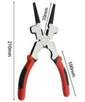 Workhorse Eight Inch MIG Welding Pliers With Insulated Handles, high carbon steel, shown with measurements