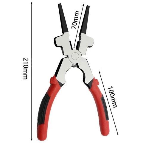 Workhorse Eight Inch MIG Welding Pliers With Insulated Handles, high carbon steel, shown with measurements