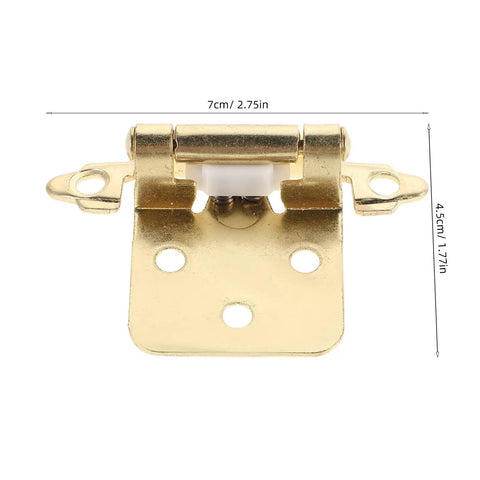 Semi Hidden Cabinet Hinges 5 Pack Beefy Heavy Duty Steel Door Closers For RVs And Kitchen Cabinets, One Half Design