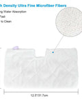 Washable Microfiber Steam Mop Pads Replacement For Shark Steam Pocket Mops S3500 Series 12.5 By 7 Inches Detail View