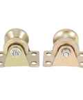 Pair of 32mm sliding gate roller U type groove wheel built tough with heavy duty steel track rail for industrial machines and doors