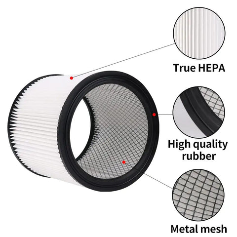Replacement HEPA Cartridge Filters With Lid For 5 Gallon And Up Wet Dry Vacuums Fits 90304 90350 90333 903-04-00 9030400 90585