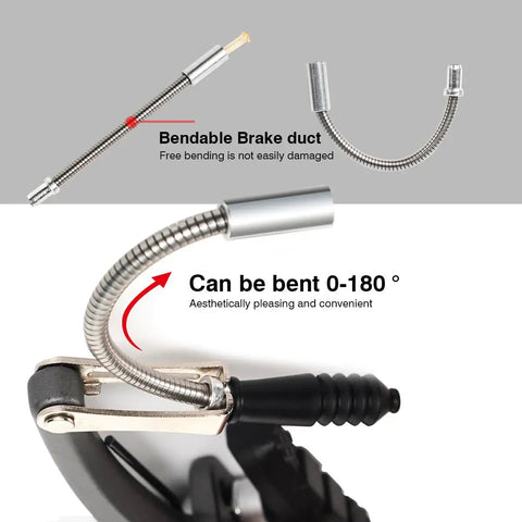 Bendable brake duct on Beefed Up Mountain Bike V Brake Set For Front And Rear 110mm Arm 60mm Pads Extended Four Finger Levers Kit