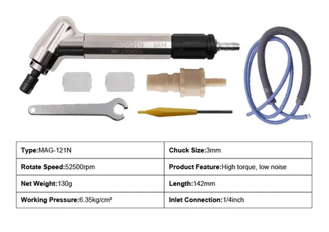 The Ultimate Pneumatic Mini Grinder With 45 Or 90 Degree Swivel Head High Speed Air Powered Rotary Tool for tight welds.