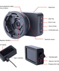 4K Eyepiece Camera For Telescopes 22Mm To 46Mm Adapters With Dope Live View Night Vision Clarity highlighting features and ports.
