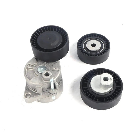 Get Your Drive Belt Tensioner Pulley Assembly Locked And Loaded For Your BMW 323Ci 325i 330i M3 X5 Z4 Plus Idler With Killer Heat Protection And Smooth Serpentine Performance. Black plastic BMW serpentine belt tensioner pulley assembly with aluminum bracket