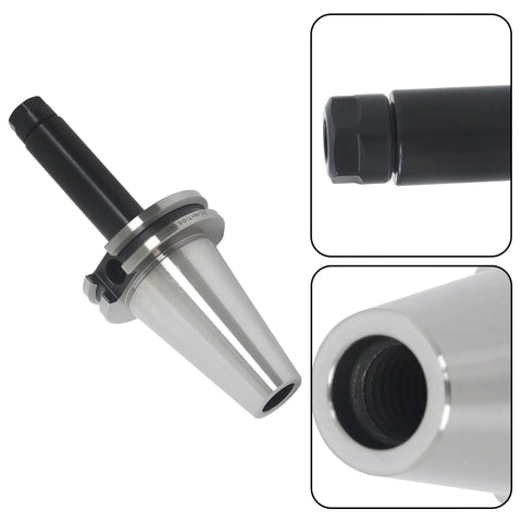 4 Piece ER11 Collet Chuck Tool Holder Kit Balanced To G2.5 At 20000 RPM for CNC Chucks with CAT40 Adapters, showing close-up details