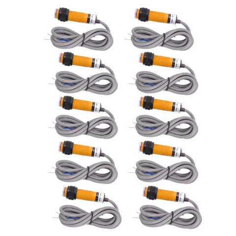 5-pair Through Beam Photoelectric Switch Sensor PNP Normally Open 6 To 36 VDC 300 mA with durable PVC cable and PMMA lens