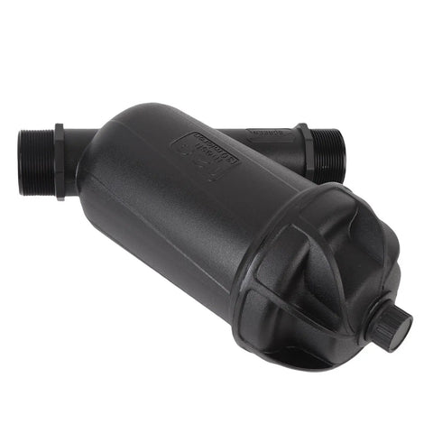 Black plastic Drip Irrigation Y Filter One And One Quarter Inch DN32 120 Mesh Disc Filter With Large Filtration Area for gardens