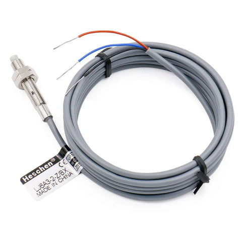 Inductive Proximity Sensor Switch Non Shield Type With 2mm Sensing Range, 10 To 30V DC, 150mA, NPN Normally Open, 3 Wire, M6 Mount, 78 Inch Cable, Grey Housing A Real Workhorse For Automation And Machinery, grey cable sensor with exposed wires