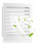 8x8 Aluminum Gable Vent with Screen and Louvered Design for Attic Shed and Exterior Doors White Finish Exterior Opening 8x8
