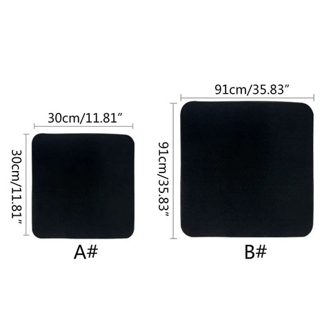Beat The Heat High Temp Welding Blanket 6mm Thick Carbon Felt Insulation, two sizes 12x12 and 36x36 inches, black