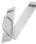 2 Sets 12 By 3 Inch Stainless Steel Door Handle And Push Pull Plates Bundle With 24 Screws For Commercial And Home Office Doors In Silver Tough Build For Easy Install And Lasts In High Traffic Environments, stainless steel push pull plates