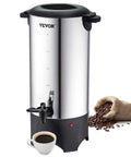 Heavy Duty Coffee Urn 50 Cup 7.5L Stainless Steel Dispenser With Step Discharge Spout For Mess Free Pour, 1000W 110V Electric Brewer