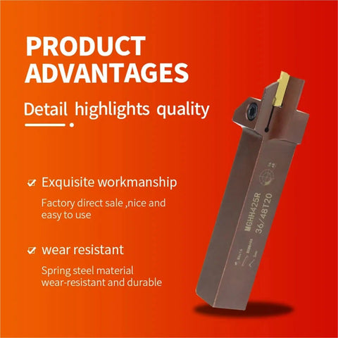Built To Last Grooving Turning Tool For CNC Lathe With End Face Groove Cutter and Spring Steel MGMN400 Insert