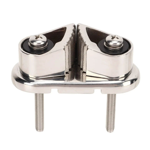 Heavy Duty Stainless Steel Marine Cam Clamp With Progressive Cam Tooth Design And Flared Inlet For Boats Sailboats And Yachts Dead Serious Grip Polished Silver Boat Rigging Gear Built Damn Tough
