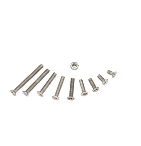 Assorted 940Pcs M2 M3 M4 M5 Phillips Countersunk Flat Head Machine Screws with Hex Nut displayed on a white background.