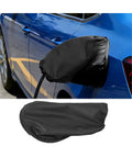 Tough Universal EV Charger Port Cover With A Rock Solid Magnetic Grip and Waterproof Weather Shield on a blue car.