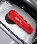 Oil Filler Cap Removal And Installation Tool For BMW R Series Motorcycles R1200GS RT R1200R S ST And R1250GS R1250R RS R1250RT No Fuss Oil Cap Swap Wrench Red For All Years shown installed