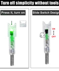 Three Pack LED Lighted Nocks For Crossbow Bolts Universal Fit With Half Moon Design Fits.285/.297/.300/.305 Inner Diameters On/Off Switch