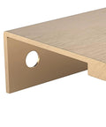 Lincoln Collection 5 1/16 Inch Center To Center Brushed Champagne Bronze Modern Cabinet And Drawer Edge Pull Handle close-up view