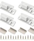 Heavy Duty Magnetic Door Latch For Outdoors, Camper And RV Exterior Use, with stainless strike plate and screws visible