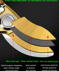 Close-up of Heavy Duty Garden Pruning Shears With Japanese SK4 High Carbon Steel Blade showcasing layered blade composition.