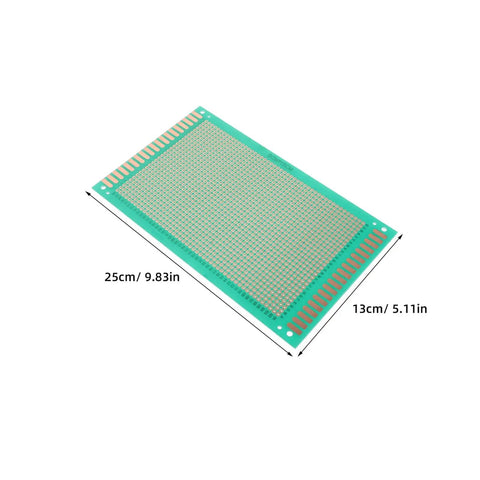 Single Sided Fiberglass PCB Breadboard Kit 8 Pack Solderable Project Board for DIY electronics prototyping, dimensions shown