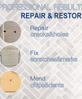 Color Match Ceramic And Porcelain Tile Repair Kit With Ultra Bond Adhesion For Chips Cracks Holes On Ceramic Porcelain Acrylic Fiberglass Surfaces DIY Friendly Quick Fix For Bathrooms And Kitchens professional results display showing repair, fix, and mend capabilities.