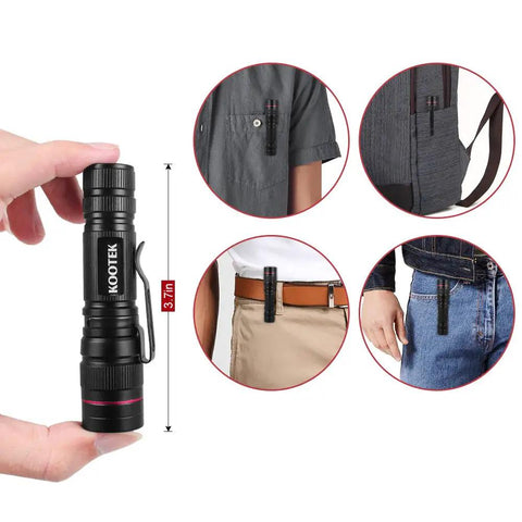Mini LED Pocket Pen Flashlight 5 Pack Waterproof Zoomable Bright Light For Kids And Outdoor Adventures Portable EDC Utility Up To 300 Lumens Ideal For Camping Hiking Biking And Emergencies