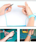 16 Pack ESD Anti Static Wrist Straps With Grounding Wire Extendable 1.8 Meter Coiled Cord Up To 71 Inches Alligator Clip Wristband Set