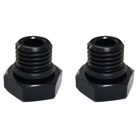 Battle Tested Aluminum Hex Adapter Fitting Kit Oil Coolant Plug with black anodized finish for ethanol fuel line connects pipes.