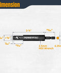 Dimensions of Pro Grade Shelf Pin Jig Kit With 1/4 Inch Self Centering Drill Bit for fast, precise 3/8 inch shelf holes.