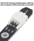 Close-up of 2 Pack 158mm RGB LED Light Bar For 3D Printers DC5V with XH2.54 3P terminal and PCB board connection.