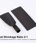 Massive 750 Piece Heat Shrink Tubing Kit For Electric Wiring Repair, Durable PE Dielectric Sleeves Snugly Wrapping Cables With Fast 100 Degree Melt And Tough 2 To 1 Shrinkage Assortment Is Totally Awesome. 2:1 black heat shrink tubing pieces