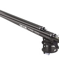 75cm Spearfishing Sling Gun With Open Muzzle For 14mm Circular Slings, Stainless Steel Mechanism, side view with reel and shaft