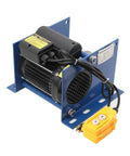 Top Tier Micro Electric Hoist Winch With Powerful 110V Motor For Garage And Factory Heavy Lifting Tasks That Handle The Toughest Jobs Around Town With Ease, close-up view of motor.