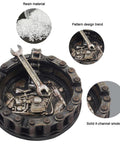 Vintage Motorcycle Chain Ashtray With Wrench And Bike Motif For Biker Bars Harleys And Smoking Rooms A Dope Gift For Men Mechanics Smokers Great Desk Accessory For Man Caves And Home Bars, resin material and solid smoke rack