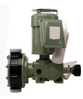 Side view of Industrial Grade Mechanical Diaphragm Metering Pump LK-F45 for precise chemical dosing, lab and plant use
