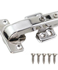 Two Pack Stainless Steel 90 Degree Hydraulic Cabinet Hinges With Soft Close Concealed Silent Flush Mount for narrow corner cabinets