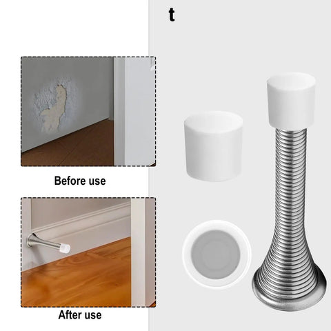 40 Pack Rubber Door Stopper Caps 0.39 Inch Hole End Caps For Wall Protection Soft TPR Rubber Replacement For Doors And Walls White Fits Most Doors No Brainer Install Keeps Walls Safe Prevents Scratches And Dings
