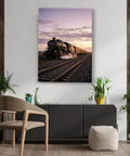 Steam Train Canvas Wall Art Retro Locomotive Poster For Living Room Or Bedroom Ready To Hang Framed Or Unframed Rustic Railway Decor