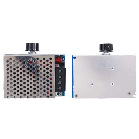 Heavy Duty AC Voltage Regulator 110V 230V 10000W SCR Thyristor Dimmer And Motor Speed Controller, front and back view