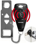 Portable Door Lock With Alarm 130dB Vibration Siren For Travel Hotels Apartments And Home Safety 2In1 Lock And Alarm Adjustable