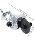 Pro Grade Heavy Duty Drill Plate Cutter Kit With Metal Nibbler Attachment And Adapter, side view dimensions diagram