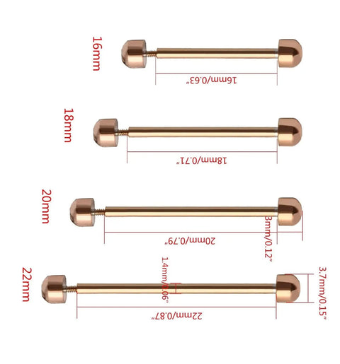 Watch Band Repair Kit For 16mm 18mm 20mm 22mm Sizes, Spring Bars with size measurements for easy install