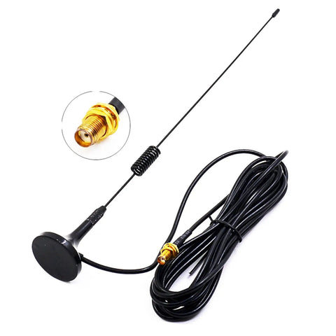 Two Pack Magnetic Car Antenna For UV-5R UV-82 UV-9R Walkie Talkie 144 MHz And 430 MHz Band with connector and cable