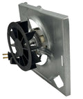Upgraded OEM Authorized Fan Motor For 7 1 Quarter By 7 1 Half Inch Metal Housings Fits 688 696N 670 671 689 695 696MFG 663 And Nautilus N671 N688 Meets 2025 US Codes Easy Retrofit Quiet Long Lasting Ventilation Replacement, back view of metal housing