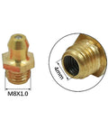 Brass M8x1.0 Grease Fittings Kit With Straight 45 Degree And 90 Degree Angles 15 Pieces High Temp Resistant Leak Proof Design